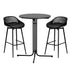 Gardeon 3PC Outdoor Bar Set Stools Dining Chairs Table Patio Furniture Bistro Set Black | Outdoorium