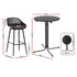 Gardeon 3PC Outdoor Bar Set Stools Dining Chairs Table Patio Furniture Bistro Set Black | Outdoorium