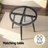 Gardeon 3PC Outdoor Bistro Set Patio Furniture Lounge Setting Table and Chairs Grey | Furniture > Outdoor > Outdoor Sofas & Lounge Sets