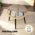 Gardeon 3PC Outdoor Bistro Set Patio Furniture Lounge Setting Table and Chairs Natural | Furniture > Outdoor > Outdoor Sofas & Lounge Sets