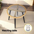Gardeon 3PC Outdoor Bistro Set Patio Furniture Lounge Setting Table and Chairs Natural | Outdoorium