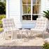 Gardeon 3PC Outdoor Bistro Set Patio Furniture Table and Chairs Steel Dining Chair Khaki | Furniture > Outdoor > Outdoor Dining Sets