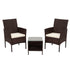 Gardeon 3PC Outdoor Bistro Set Patio Furniture Wicker Setting Chairs Table Cushion Brown - product image 10