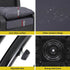 Gardeon 3PC Outdoor Furniture Bistro Set Lounge Wicker Swivel Chairs Table Cushion Black - Outdoorium