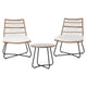 Gardeon 3PC Outdoor Setting Wicker Bistro Set Table Chairs Patio Furniture Brown | Outdoorium