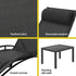 Gardeon 3PC Sun Lounge Outdoor Lounger Steel Table Chairs Patio Furniture Garden - Outdoorium