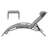 Gardeon 3PC Sun Lounge Outdoor Lounger Steel Table Chairs Patio Furniture Grey - Outdoorium