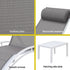 Gardeon 3PC Sun Lounge Outdoor Lounger Table Chairs Steel Patio Furniture Garden | Outdoorium