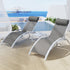 Gardeon 3PC Sun Lounge Outdoor Lounger Table Chairs Steel Patio Furniture Garden | Outdoorium