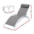Gardeon 3PC Sun Lounge Outdoor Lounger Table Chairs Steel Patio Furniture Garden | Outdoorium