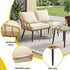 Gardeon 4-Piece Modular Outdoor Sofa Set with Cushions 5 Seater Rattan Furniture | Furniture > Outdoor > Outdoor Sofas & Lounge Sets
