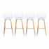 Gardeon 4-Piece Outdoor Bar Stools Plastic Metal Dining Chair Balcony White | Furniture > Bar Stools & Chairs > Table & Bar Stools