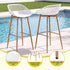 Gardeon 4-Piece Outdoor Bar Stools Plastic Metal Dining Chair Balcony White | Furniture > Bar Stools & Chairs > Table & Bar Stools