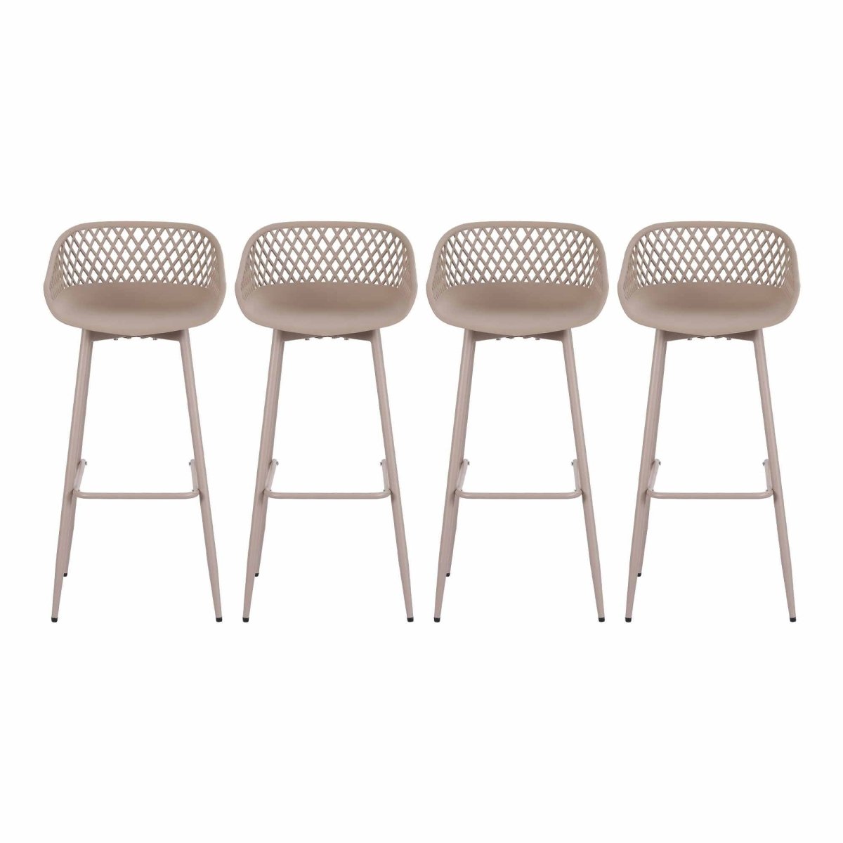 Gardeon 4-Piece Outdoor Bar Stools Plastic Metal Dining Chair Furniture Coffee | Furniture > Bar Stools & Chairs > Table & Bar Stools