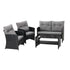 Gardeon 4-Piece Rattan Outdoor Sofa Set – Black & Grey – view 3