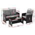 Gardeon 4-Piece Rattan Outdoor Sofa Set – Black & Grey – view 2