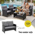 Gardeon 4-Piece Rattan Outdoor Sofa Set – Black & Grey – view 5