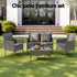 Gardeon 4-Piece Rattan Outdoor Sofa Set – Grey – view 4