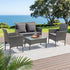 Gardeon 4-Piece Rattan Outdoor Sofa Set – Grey