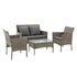 Gardeon 4-Piece Rattan Outdoor Sofa Set – Mixed Grey – view 8