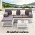 Gardeon 4 Seater Outdoor Sofa Set 5PCS Table Chair Set Garden Patio Furniture | Outdoorium