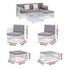 Gardeon 4 Seater Outdoor Sofa Set 5PCS Table Chair Set Garden Patio Furniture | Outdoorium