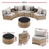 Gardeon 4 Seater Outdoor Sofa Set 7PCS Table Chair Brown Rattan Patio Furniture | Furniture > Outdoor > Outdoor Sofas & Lounge Sets