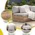 Gardeon 4 Seater Outdoor Sofa Set 7PCS Table Chair Brown Rattan Patio Furniture | Furniture > Outdoor > Outdoor Sofas & Lounge Sets