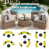 Gardeon 4 Seater Outdoor Sofa Set 7PCS Table Chair Brown Rattan Patio Furniture | Furniture > Outdoor > Outdoor Sofas & Lounge Sets