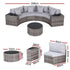 Gardeon 4 Seater Outdoor Sofa Set 7PCS Table Chair Set Garden Rattan Patio Furniture | Furniture > Outdoor > Outdoor Sofas & Lounge Sets