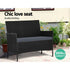Gardeon 4 Seater Outdoor Sofa Set with Storage Cover Wicker Table Chair Black | Outdoorium