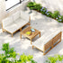 Gardeon 4 - Seater Outdoor Sofa Set Wooden Lounge Setting 5PCS | Outdoorium