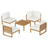 Gardeon 4 - Seater Outdoor Sofa Set Wooden Lounge Setting 5PCS | Outdoorium
