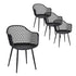 Gardeon 4PC Outdoor Dining Chairs PP Lounge Chair Patio Furniture Garden Black | Furniture > Outdoor > Outdoor Chairs