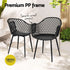 Gardeon 4PC Outdoor Dining Chairs PP Lounge Chair Patio Furniture Garden Black | Furniture > Outdoor > Outdoor Chairs