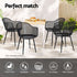 Gardeon 4PC Outdoor Dining Chairs PP Lounge Chair Patio Furniture Garden Black | Furniture > Outdoor > Outdoor Chairs