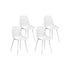 Gardeon 4PC Outdoor Dining Chairs PP Lounge Chair Patio Garden Furniture White - Outdoorium