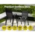 Gardeon 4PC Outdoor Dining Chairs Stackable Lounge Chair Patio Furniture Black | Outdoorium