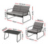 Gardeon 4PCS Outdoor Sofa Set Table and Chairs Cushion textilene Patio Furniture | Outdoorium