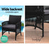 Gardeon 4PCS OutdoorSofa Set with Storage Cover Wicker Harp Chair Table Black - Outdoorium