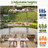 Gardeon 5-Piece Folding Outdoor Dining Set 120cm - White