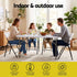 Gardeon 5-Piece Folding Outdoor Dining Set 120cm - White