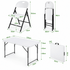 Gardeon 5-Piece Folding Outdoor Dining Set 120cm - White