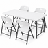 Gardeon 5-Piece Folding Outdoor Dining Set 120cm - White