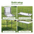 Gardeon 5-Piece Folding Outdoor Dining Set 120cm - White