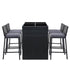 Gardeon 5 - Piece Outdoor Bar Set Dining Table Stools Wicker Patio Setting | Outdoorium