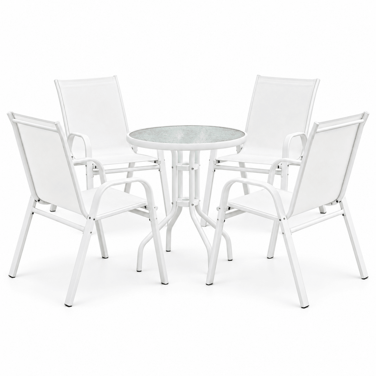 Gardeon 5-Piece Outdoor Bistro Set - White