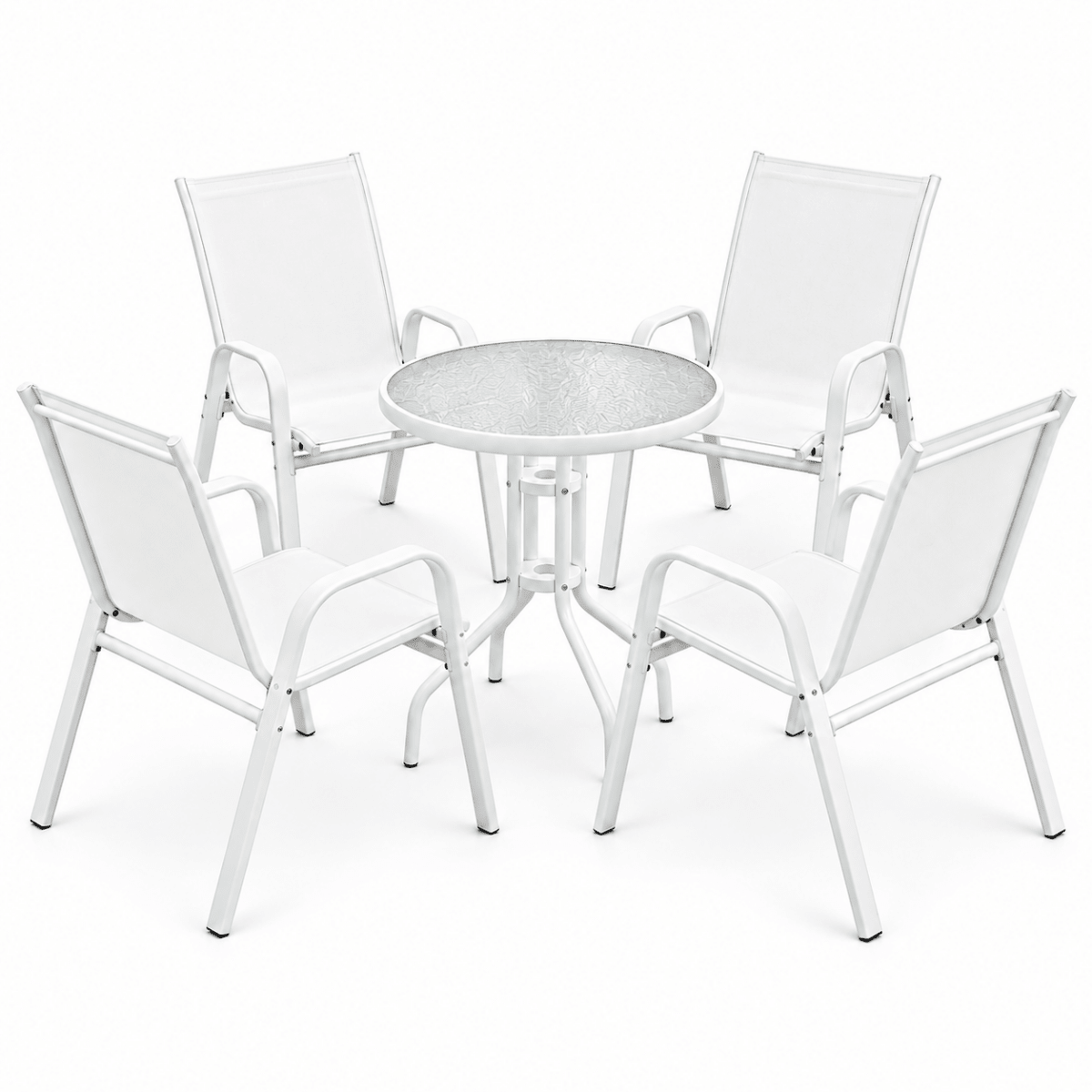 Gardeon 5-Piece Outdoor Bistro Set - White