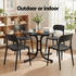 Gardeon black outdoor dining set dimensions and features