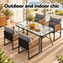 Gardeon 5-Piece Outdoor Dining Set with 120cm Table - Black – product gallery image 8